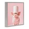 Stupell Industries Silly Piggy Pink Toilet Paper Framed Giclee, design by Heidi Kuntz